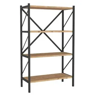 VCM Insasi Bücherregal 66 x 34 x 121 cm Honigeiche