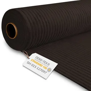 DreamRoots Cordstoff Meterware, Breitcord, Dark Chocolate, Laufmeter | Polsterstoff, Möbelstoff, 380 g/m2, 140 cm breit, Stoff zum Beziehen, für Möbel & DIY, weich