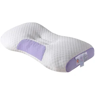 IUNSER Orthopädisches Kissen AntiSchnarch Kissen Migräne Kissen Ergonomisches Kopfkissen Seitenschläfer and Rückenschläfer Memory Foam Kissen Nackenstützkissen Seitenschläferkissen (Purple, A)