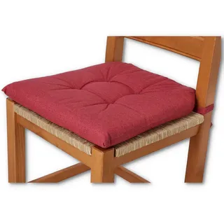 Casatessile - Panama Softie Sitzkissen | Stoff Baumwolle mit Silikonpolsterung | Maschinenwaschbar bei 40° | Hergestellt in Italien | 38x38 cm, Bordeaux