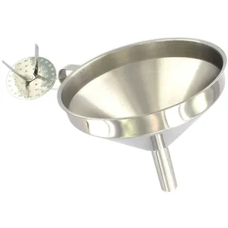 Fackelmann Edelstahl-Küchentrichter mit Schmutzgitter 14 cm