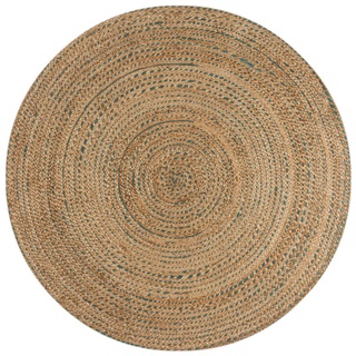 Handwebteppich Jute Circles, Natur, Textil, Kreise, rund, Reach, AZO-frei, Handmade in India, für Fußbodenheizung geeignet, pflegeleicht, Teppiche & Böden, Teppiche, Naturteppiche