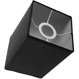 VICASKY Quadratischer Lampenschirm in Schwarz - Kleiner Eckiger Stoff-Lampenschirm Für E27 Lampen Tisch Und Stehleuchten 20 X 14 X 14 Cm Idealer Ersatz Für Stilvolle Innenbeleuchtung