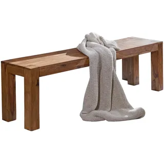 FineBuy Sitzbank Holzbank Palisander Braun 140 x 0 x 0 cm
