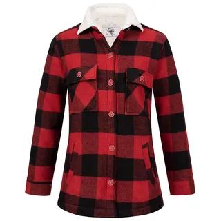 Rock Creek Flanelljacke Damen Kariert Gefüttert D-469 Rot XL - XL