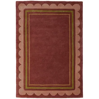 Flair Rugs Lois Wollteppich 120 x 170 cm Dunkelrot