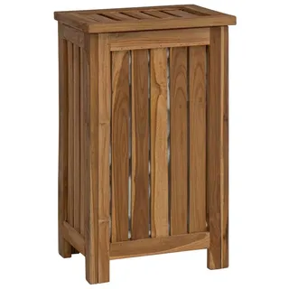 vidaXL Wäschekorb Natur 35 x 25 x 60 cm Massivholz Teak