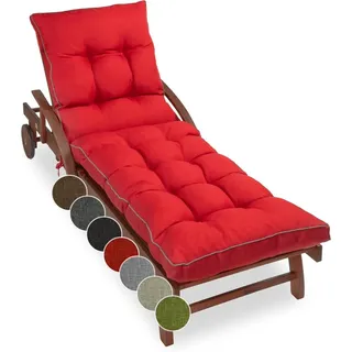 sunnypillow Liegenauflage 200 x 60 x 13 cm rot 1 St.