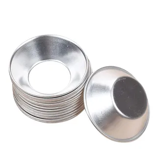 Antihaft-10 Stück Eier, Törtchen, Puddingformen, Mini-Muffin, Cupcake-Formen aus Aluminium, Küchen-Backzubehör für Torten, Pudding, Quiches, Mini-Kuchen und Schokolade