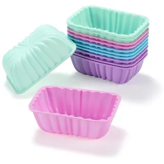 Mlying Muffinform Mini Muffins Backform 12 Stück Silikon Kastenform - Wiederverwendbar