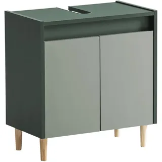 Schildmeyer Waschbeckenunterschrank 56,9 x 60,1 x 33,0 cm Waldgrün/Pistazie