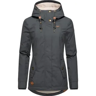 Ragwear Winterjacke Monade Damen Winterparka mit Kapuze und m. Fleece gefüttert grau 5XL (50)