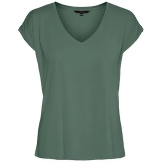 Vero Moda T-Shirt Basic Stretch T-Shirt V-Neck VMFILLI 5282 in Grün-2 grün XS (34)ARIZONAS