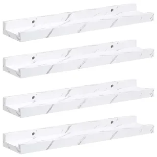 Maison Exclusive - Wandregal 4 Stk. Weiß Marmor 40 X 9 X 3 Cm Hol