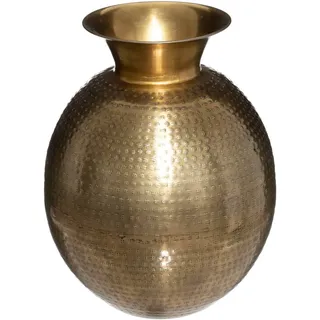 Atmosphera - Vase Oasis - gehämmertes Metall - goldfarben H. 40 cm - Golden