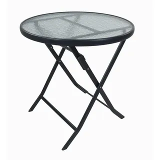 VCM Bistrotisch Ø 70 x 70 cm Rot/Schwarz