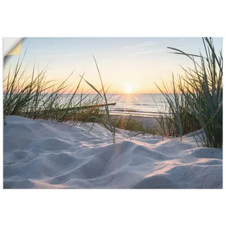 ARTland Wanddeko Wandtattoo selbstklebende Vinylfolie 130x90 cm Strand Meer Ostsee Maritim Küste Düne Landschaft Natur T9QU