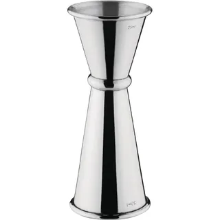Olympia Jigger mit Bandrand Chrom 25ml/50ml - Edelstahl-Cocktail, Spirituosen, Wein Mess-Jigger, Präzise Drink-Zubereitung DR593