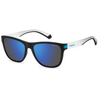 Polaroid PLD 2138/S Herren-Sonnenbrille Vollrand Quadratisch Kunststoff-Gestell, schwarz