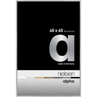 Nielsen Bilderrahmen Alpha Aluminium Normalglas / Floatglas / Silber Matt / 40 x...
