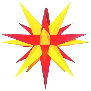 Herrnhuter Stern Gelb/Rot - 13 cm - innen - inkl. notwendigem Netzteil