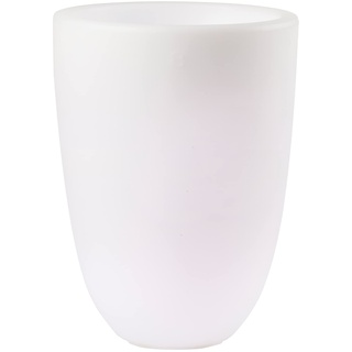 8 seasons design Shining Curvy Pot M, LED Pflanzkübel (Weiß) 39 x 51 cm, E27 Fassung inkl. Leuchtmittel in warmweiß, beleuchteter Pflanzkübel für innen und außen, Blumenkübel