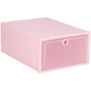 SPRINGOS Schuhbox Schuhkasten Schuhfach Box Schuhkarton DIY Schuhschachtel Schubladenbox Regalfächer Frontbox mit Frontdeckel 12,5 x 21,5 x 31 cm (HxBxT) Allzweckbox (Rosa)