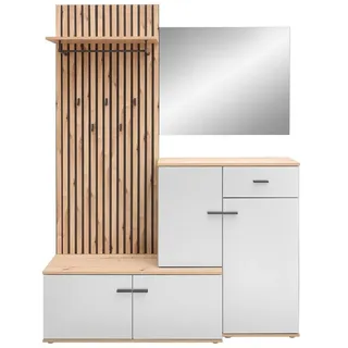 Kompaktgarderobe Fynn Dekor Weiß