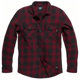 Vintage Industries Flanellhemd kariert rot 3XL