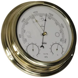 Delite Wanduhr Schiffsuhr Altitude Serie 880 Durchmesser 225mm (Motiv Segelschiff auf dem Zifferblatt) goldfarben