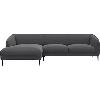 FLEXLUX Ecksofa Belle Designsofa, L-Form, B/T 288/149 cm, Skandinavisches Design, In hochwertiger Verarbeitung grau