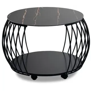 Couchtisch Macau Stein, Marmor, Granit Grau 60 cm