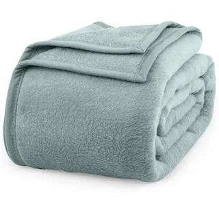 Wohndecke Wohndecke aus Baumwolle - Kuscheldecke, Baumwolldecke, Laynenburg, Decke als Sofa-decke, Couchdecke, Wolldecke aus Baumwollmix grün 150 cm x 200 cm