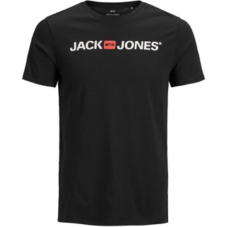 JACK & JONES Herren Rundhals T-Shirt JJECORP Logo - Slim Fit Plussize XXL-8XL, Größe:3XL, Farbe:Black 12184987