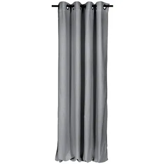 Esprit Ösenschal E-Fun, Grau, Streifen, 140x250 cm, Wohntextilien, Gardinen & Vorhänge, Fertiggardinen, Ösenschals