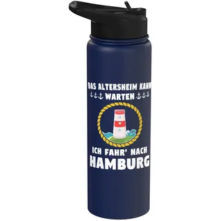 Hamburger Souvenir Nordsee Stadt Hamburg Stainless Steel Insulated Water Bottle