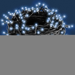 DEUBA® Lichterkette 160 LED Außen mit Timer 8 verschiedene Leuchtmodi IP44 Dimmbar Batterie Weihnachten Innen Weihnachtslichterkette Beleuchtung Blau