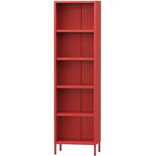 Jan Nowak Bücherregal Metall 50 x 35 x 180 cm Rot