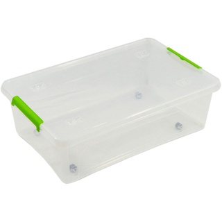VDP Aufbewahrungsbox MP40TTV Kunststoffbox mit Rollen 25Ltr 585x390x170 Spielzeugbox Wäschebox Regalbox Deckel