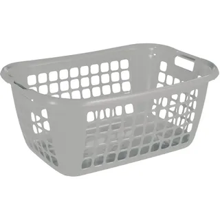 Sunware Wäschekorb Sunware Wäschekorb Basic 79L silber 65 x 45 x 27 silberfarben