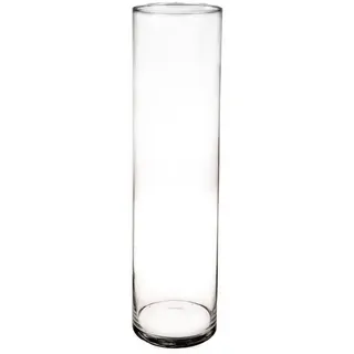 INNA-Glas Bodenvase Große Glasvase Zylinder Sanya AIR, klar, 60cm, Ø15cm weiß