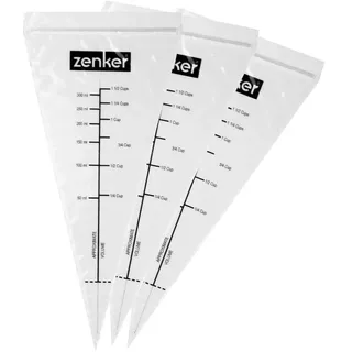 Zenker 44732 Schmelz-Spritzbeutel, Kunststoff, transparent