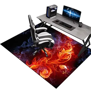 Gaming Bodenschutzmatte 180 x 230 cm Unterlage Schreibtischstuhl für Laminat, Bürostuhl Unterlage für Stühle Hohe Dichte Anti-Silp, Kratzfest Bodenmatte Stuhlunterlage für Gaming Stuhl & Bürostuhl
