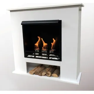 Ethanol und Gelkamin  Kamin Modell 001W Weiss inkl. 27 teil. Set