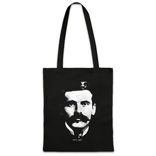 Urban Backwoods Beuteltasche Doc Holliday Portrait Stofftasche Western Gesetzloser Revolverheld (1-tlg), Cowboy Bild Outlaw Bandit schwarz