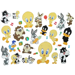 alles-meine.de GmbH 35 TLG. XL Set: Wandtattoo/Sticker - Baby Looney Tunes Tweety - Wandsticker Aufkleber für Kinderzimmer Mädchen Jungen Kinder Baby - Wandaufkleber + Fensters..