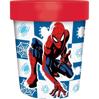 Tataway in viaggio si cresce Marvel Kinderbecher Spiderman Herren Spinne Kunststoff rot 260 ml mit rutschfester Unterseite