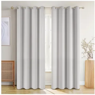 Blumtal Verdunklungsvorhang Ösen 140 x 265 cm Grau 2 St.