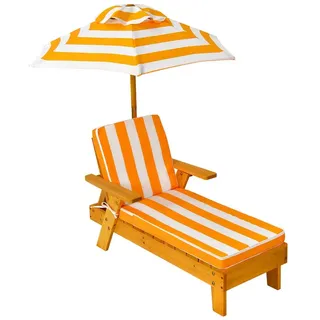 Costway Sonnenliege 92 x 49 x 106 cm Orange