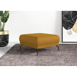 Home Affaire Hocker Coco Cord-Bezug 89 x 43 x 89 cm Gelb